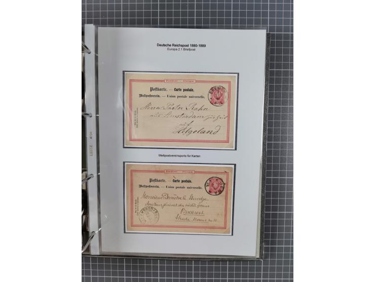 1880, umfangreiche Sammlung mit ca. 190 Briefen, Karten, Paketkarten und Ganzsachen, dabei viele Einzel- und Mehrfachfrankatu