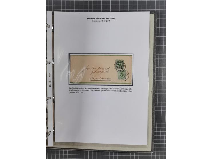 1880, umfangreiche Sammlung mit ca. 190 Briefen, Karten, Paketkarten und Ganzsachen, dabei viele Einzel- und Mehrfachfrankatu