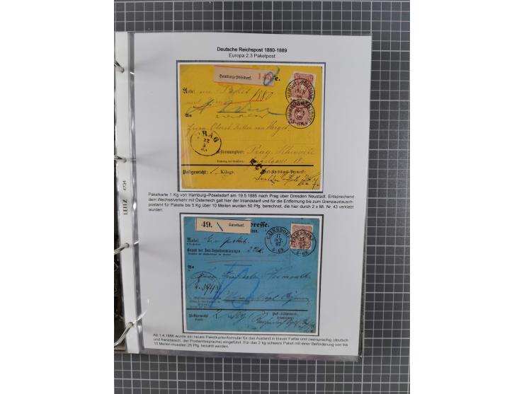 1880, umfangreiche Sammlung mit ca. 190 Briefen, Karten, Paketkarten und Ganzsachen, dabei viele Einzel- und Mehrfachfrankatu