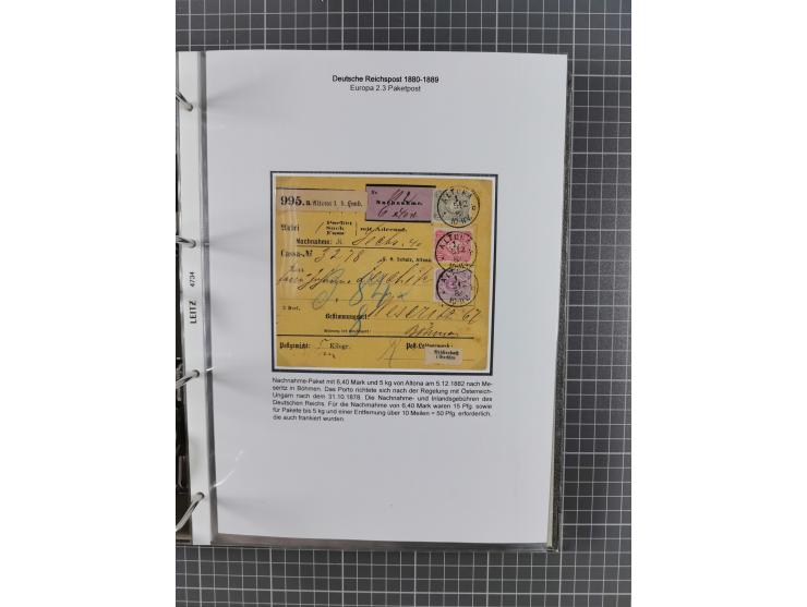 1880, umfangreiche Sammlung mit ca. 190 Briefen, Karten, Paketkarten und Ganzsachen, dabei viele Einzel- und Mehrfachfrankatu