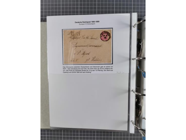 1880, umfangreiche Sammlung mit ca. 190 Briefen, Karten, Paketkarten und Ganzsachen, dabei viele Einzel- und Mehrfachfrankatu