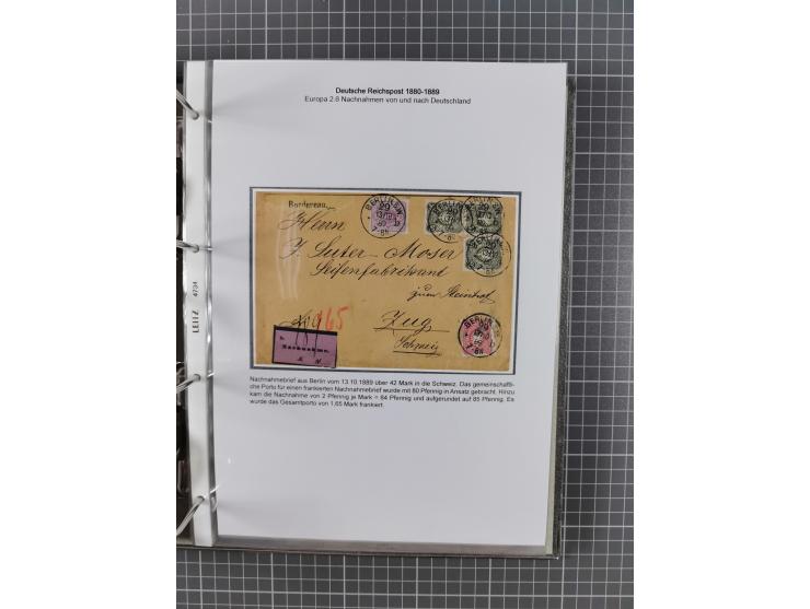 1880, umfangreiche Sammlung mit ca. 190 Briefen, Karten, Paketkarten und Ganzsachen, dabei viele Einzel- und Mehrfachfrankatu
