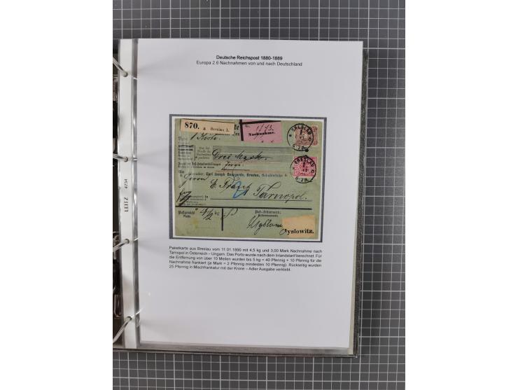1880, umfangreiche Sammlung mit ca. 190 Briefen, Karten, Paketkarten und Ganzsachen, dabei viele Einzel- und Mehrfachfrankatu