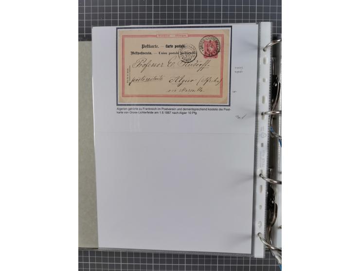 1880, umfangreiche Sammlung mit ca. 190 Briefen, Karten, Paketkarten und Ganzsachen, dabei viele Einzel- und Mehrfachfrankatu