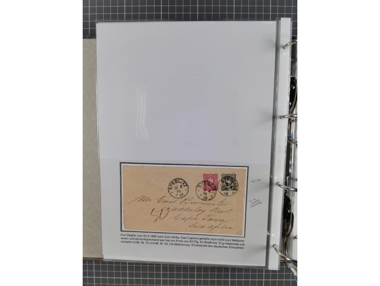1880, umfangreiche Sammlung mit ca. 190 Briefen, Karten, Paketkarten und Ganzsachen, dabei viele Einzel- und Mehrfachfrankatu