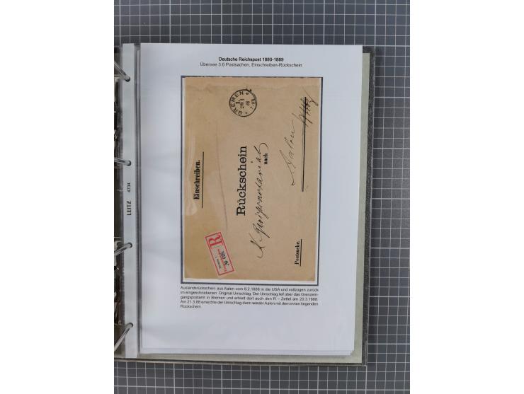 1880, umfangreiche Sammlung mit ca. 190 Briefen, Karten, Paketkarten und Ganzsachen, dabei viele Einzel- und Mehrfachfrankatu