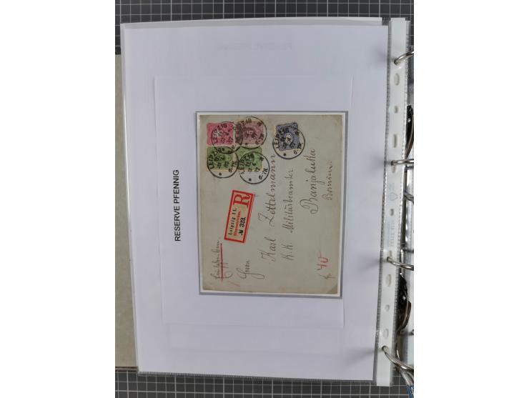 1880, umfangreiche Sammlung mit ca. 190 Briefen, Karten, Paketkarten und Ganzsachen, dabei viele Einzel- und Mehrfachfrankatu