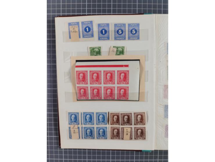 1850/1918 (ca.), postfrische, ungebrauchte und gestempelte Partie in vier Steckbüchern, dabei Stempel, Besonderheiten, ungezä