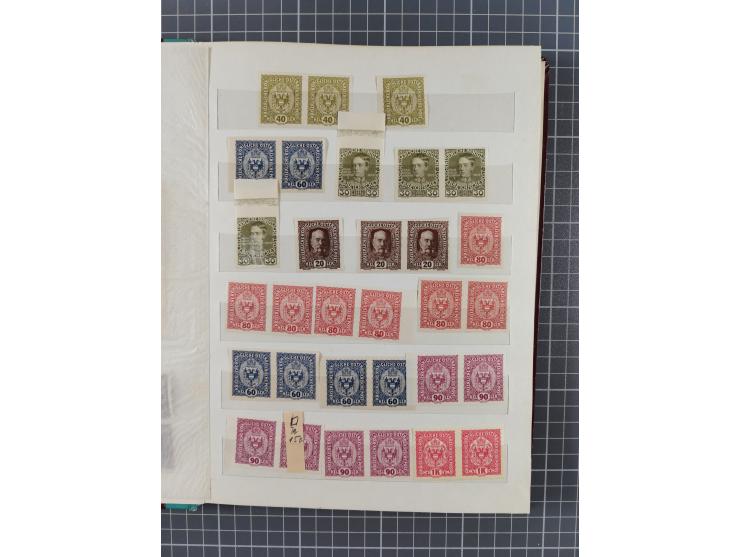 1850/1918 (ca.), postfrische, ungebrauchte und gestempelte Partie in vier Steckbüchern, dabei Stempel, Besonderheiten, ungezä