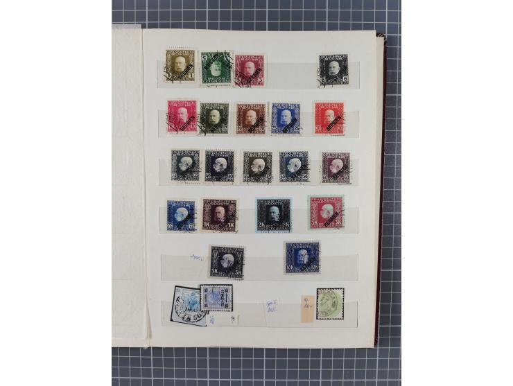 1850/1918 (ca.), postfrische, ungebrauchte und gestempelte Partie in vier Steckbüchern, dabei Stempel, Besonderheiten, ungezä