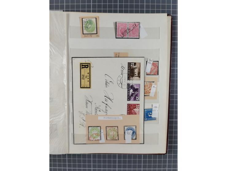 1850/1918 (ca.), postfrische, ungebrauchte und gestempelte Partie in vier Steckbüchern, dabei Stempel, Besonderheiten, ungezä