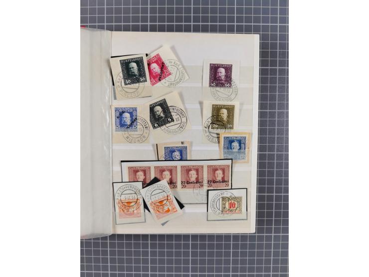 1850/1918 (ca.), postfrische, ungebrauchte und gestempelte Partie in vier Steckbüchern, dabei Stempel, Besonderheiten, ungezä