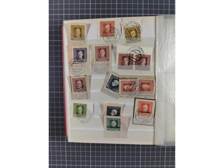 1850/1918 (ca.), postfrische, ungebrauchte und gestempelte Partie in vier Steckbüchern, dabei Stempel, Besonderheiten, ungezä