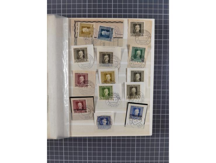 1850/1918 (ca.), postfrische, ungebrauchte und gestempelte Partie in vier Steckbüchern, dabei Stempel, Besonderheiten, ungezä