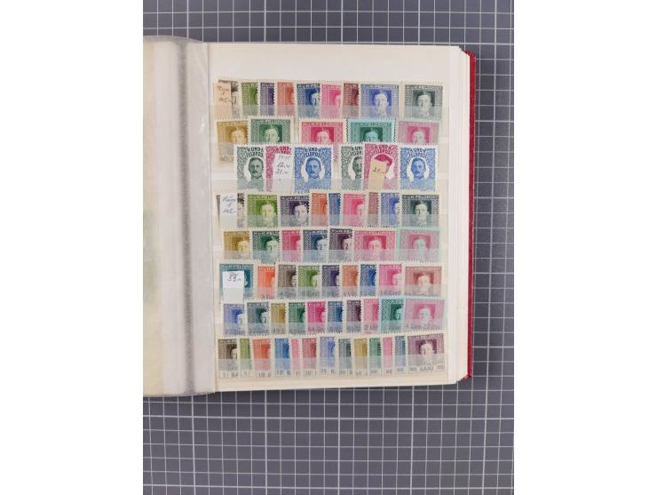 1850/1918 (ca.), postfrische, ungebrauchte und gestempelte Partie in vier Steckbüchern, dabei Stempel, Besonderheiten, ungezä