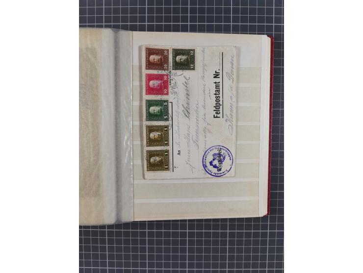 1850/1918 (ca.), postfrische, ungebrauchte und gestempelte Partie in vier Steckbüchern, dabei Stempel, Besonderheiten, ungezä