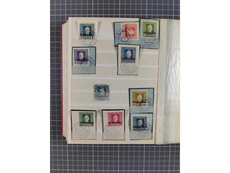 1850/1918 (ca.), postfrische, ungebrauchte und gestempelte Partie in vier Steckbüchern, dabei Stempel, Besonderheiten, ungezä