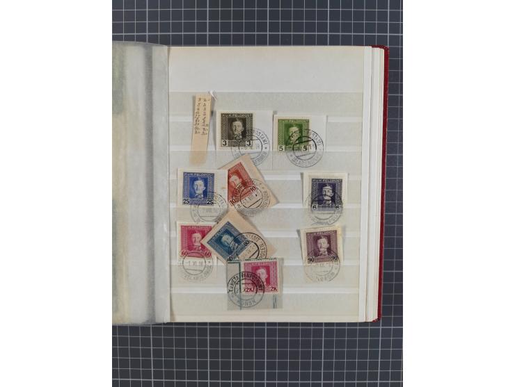 1850/1918 (ca.), postfrische, ungebrauchte und gestempelte Partie in vier Steckbüchern, dabei Stempel, Besonderheiten, ungezä