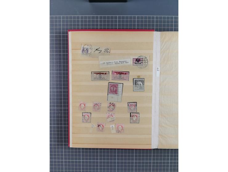 1850/1918 (ca.), postfrische, ungebrauchte und gestempelte Partie in vier Steckbüchern, dabei Stempel, Besonderheiten, ungezä