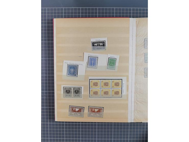 1850/1918 (ca.), postfrische, ungebrauchte und gestempelte Partie in vier Steckbüchern, dabei Stempel, Besonderheiten, ungezä