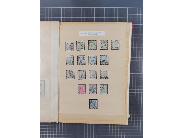 1850/1918 (ca.), postfrische, ungebrauchte und gestempelte Partie in vier Steckbüchern, dabei Stempel, Besonderheiten, ungezä