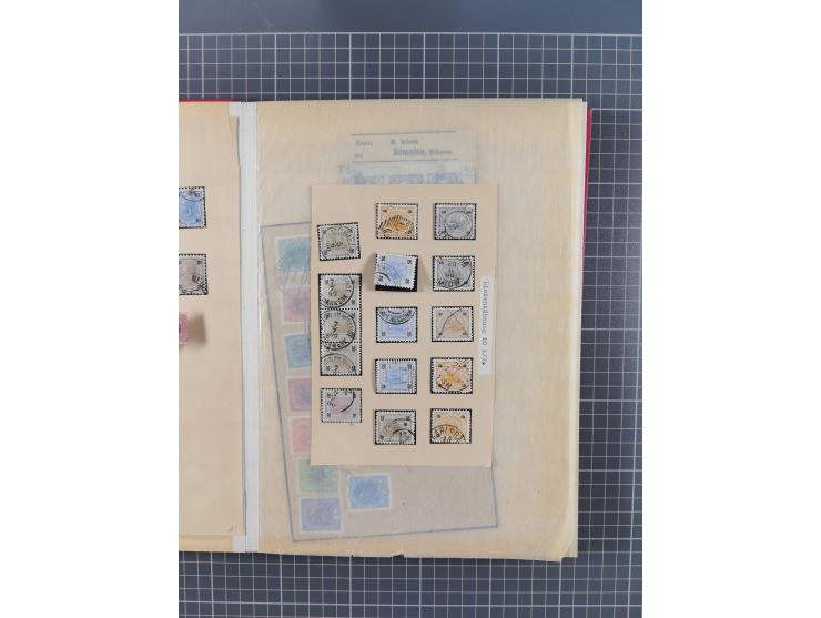 1850/1918 (ca.), postfrische, ungebrauchte und gestempelte Partie in vier Steckbüchern, dabei Stempel, Besonderheiten, ungezä