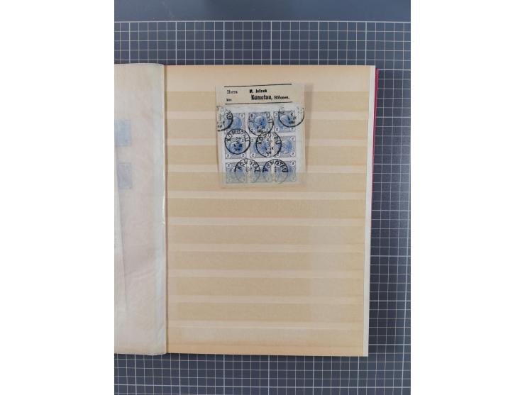 1850/1918 (ca.), postfrische, ungebrauchte und gestempelte Partie in vier Steckbüchern, dabei Stempel, Besonderheiten, ungezä