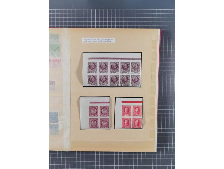 1850/1918 (ca.), postfrische, ungebrauchte und gestempelte Partie in vier Steckbüchern, dabei Stempel, Besonderheiten, ungezä