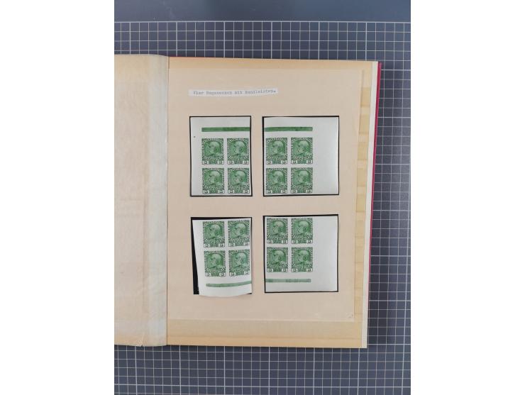 1850/1918 (ca.), postfrische, ungebrauchte und gestempelte Partie in vier Steckbüchern, dabei Stempel, Besonderheiten, ungezä