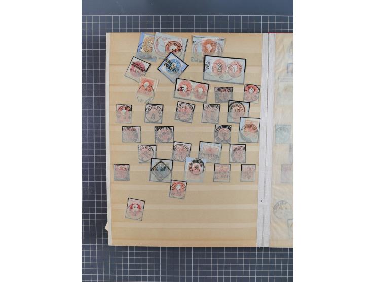 1850/1918 (ca.), postfrische, ungebrauchte und gestempelte Partie in vier Steckbüchern, dabei Stempel, Besonderheiten, ungezä