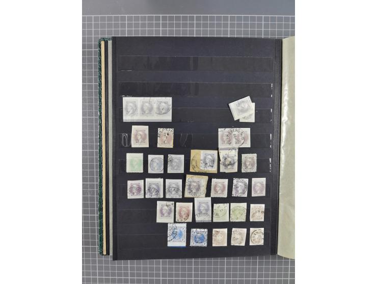 1850/1918 (ca.), postfrische, ungebrauchte und gestempelte Partie in vier Steckbüchern, dabei Stempel, Besonderheiten, ungezä