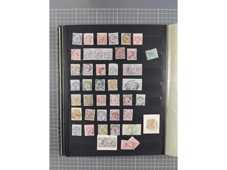 1850/1918 (ca.), postfrische, ungebrauchte und gestempelte Partie in vier Steckbüchern, dabei Stempel, Besonderheiten, ungezä