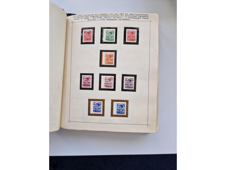 Yugoslavia and Croatia: 1919/44, unused and used old collection, partly specialized with multiples and varieties, some items 