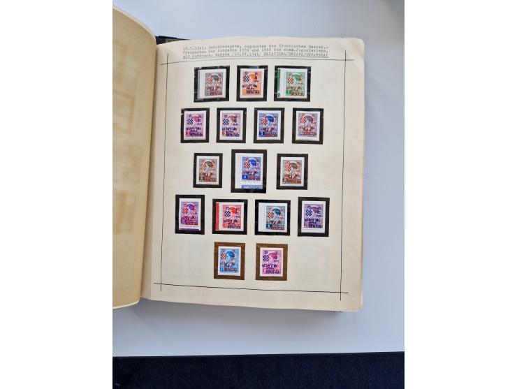 Yugoslavia and Croatia: 1919/44, unused and used old collection, partly specialized with multiples and varieties, some items 