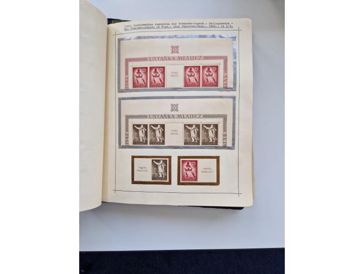 Yugoslavia and Croatia: 1919/44, unused and used old collection, partly specialized with multiples and varieties, some items 