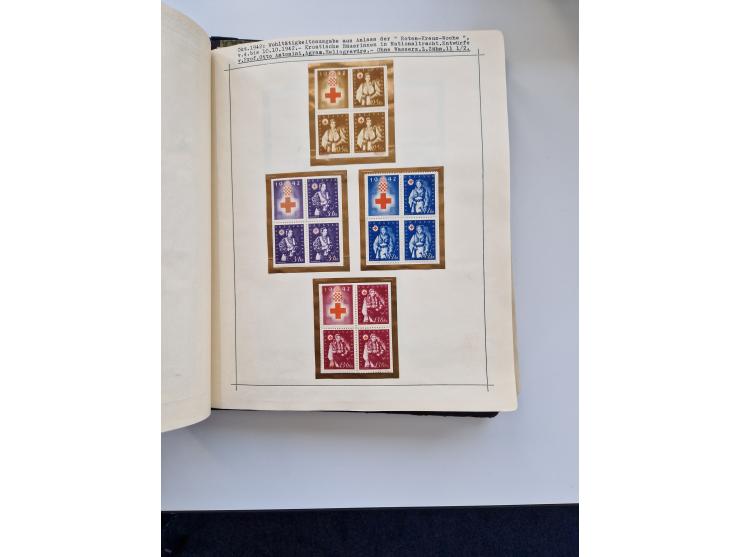 Yugoslavia and Croatia: 1919/44, unused and used old collection, partly specialized with multiples and varieties, some items 