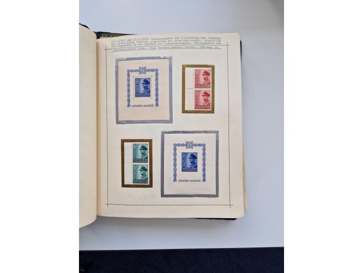 Yugoslavia and Croatia: 1919/44, unused and used old collection, partly specialized with multiples and varieties, some items 