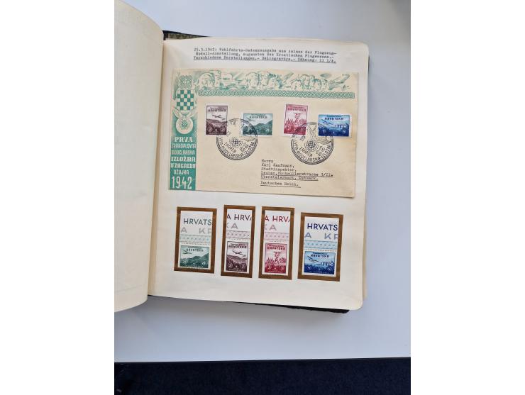 Yugoslavia and Croatia: 1919/44, unused and used old collection, partly specialized with multiples and varieties, some items 