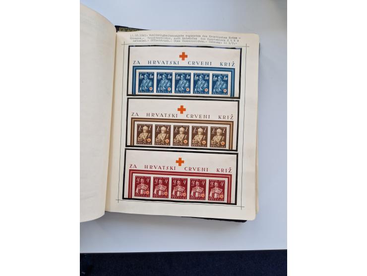 Yugoslavia and Croatia: 1919/44, unused and used old collection, partly specialized with multiples and varieties, some items 