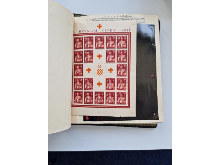 Yugoslavia and Croatia: 1919/44, unused and used old collection, partly specialized with multiples and varieties, some items 