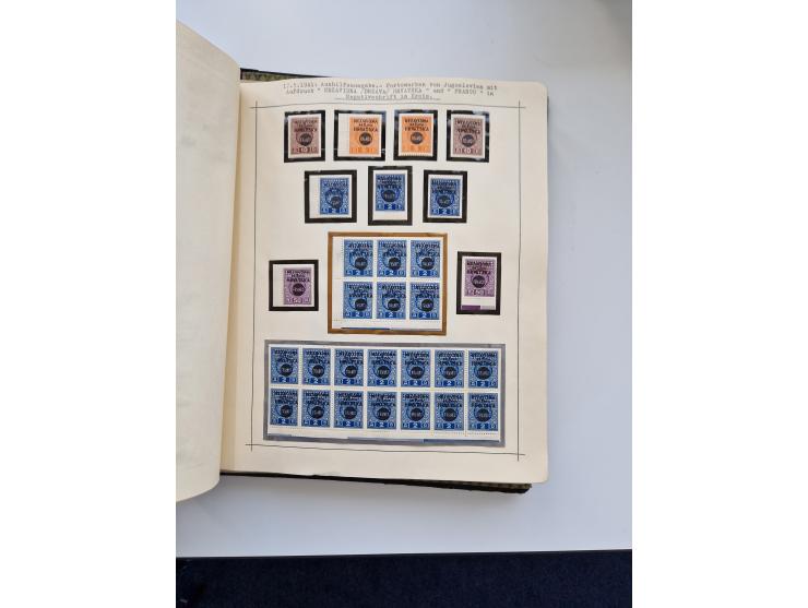 Yugoslavia and Croatia: 1919/44, unused and used old collection, partly specialized with multiples and varieties, some items 