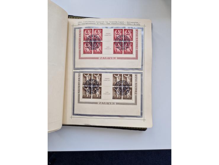 Yugoslavia and Croatia: 1919/44, unused and used old collection, partly specialized with multiples and varieties, some items 