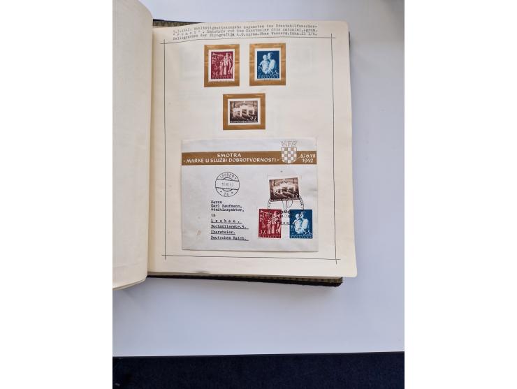 Yugoslavia and Croatia: 1919/44, unused and used old collection, partly specialized with multiples and varieties, some items 