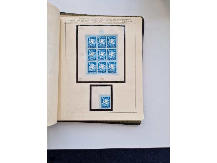 Yugoslavia and Croatia: 1919/44, unused and used old collection, partly specialized with multiples and varieties, some items 