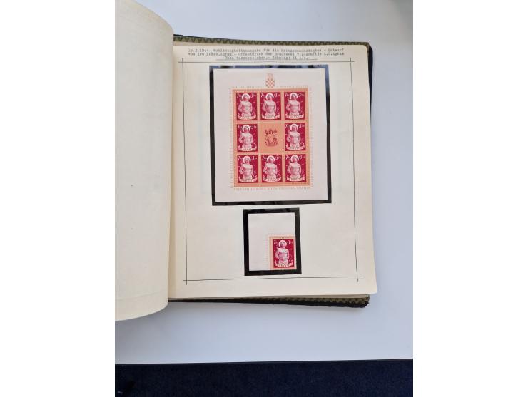 Yugoslavia and Croatia: 1919/44, unused and used old collection, partly specialized with multiples and varieties, some items 