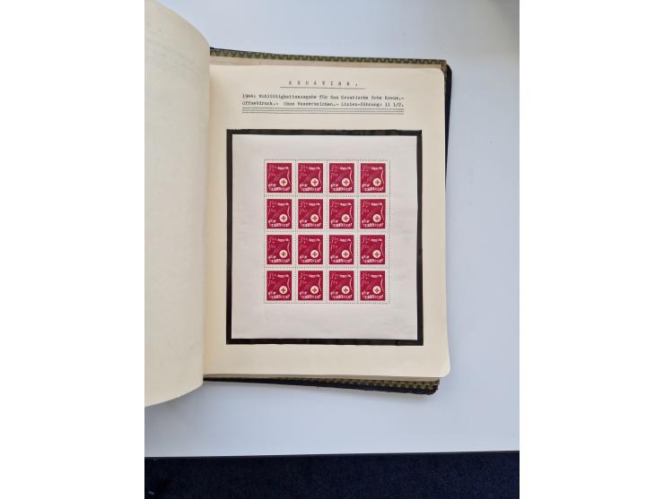 Yugoslavia and Croatia: 1919/44, unused and used old collection, partly specialized with multiples and varieties, some items 