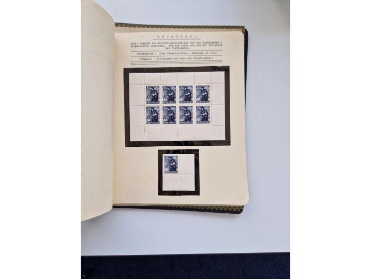 Yugoslavia and Croatia: 1919/44, unused and used old collection, partly specialized with multiples and varieties, some items 