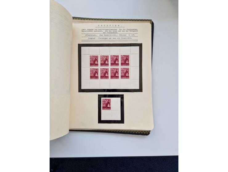 Yugoslavia and Croatia: 1919/44, unused and used old collection, partly specialized with multiples and varieties, some items 