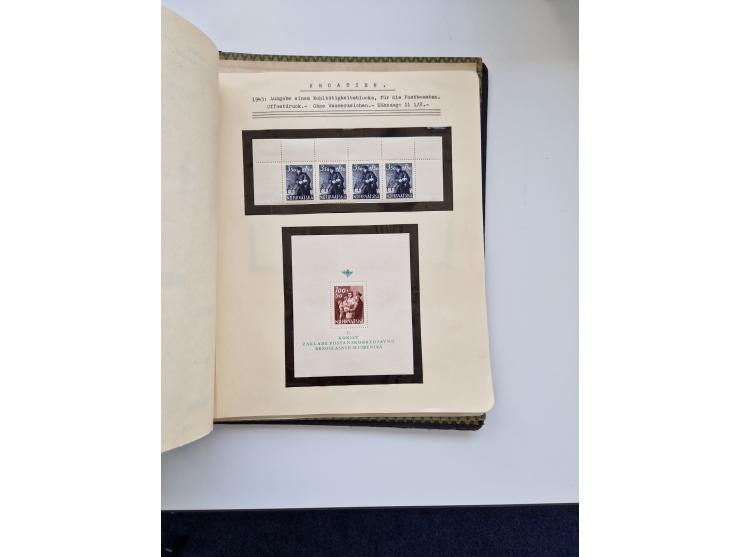 Yugoslavia and Croatia: 1919/44, unused and used old collection, partly specialized with multiples and varieties, some items 