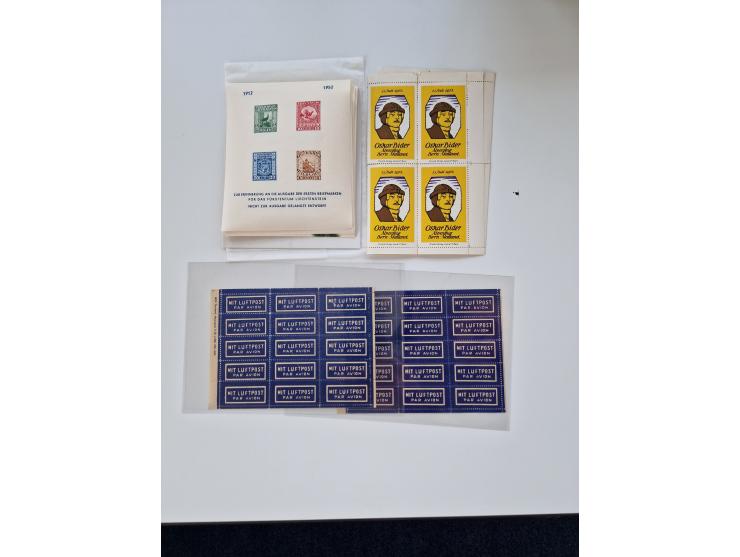 VIGNETTEN: 1910/50 (ca.), interessante Partie von vielen hundert Vignetten, etc., teils in größeren Mengen (u.a. ILA 1928 und